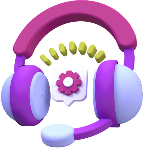 Support operator with headphones illustration for business i